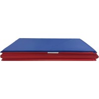 KinderMat 1" Thick KinderMat 4-Section Rest Mat 45" x 19" x 1" Red Blue Great for School Daycare Travel and Home 100% Made in USA - BFFO5LE7U