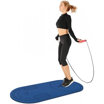 Knsbk Non-Slip Jump Rope Mat Shock Absorption Rope Skipping Mat for Adults & Children Home Indoor Workout Exercise Mat - BHNYK26R7