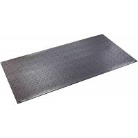 SuperMats High Density Commercial Grade Solid Equipment Mat 40GS Made in U.S.A. for Cardio Equipment Recumbent Bikes and General Floor Mat Needs 60 in x 30 in x 0.125 in Black - B0OKKU59Y