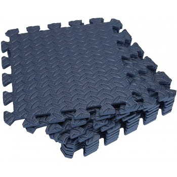 Tebery 16 Pieces Leaf Pattern Interlocking Floor Tiles Non-Slip Exercise Mat 1 2-Inch Thick EVA Foam Puzzle Floor Mat - BGSOPI6UF
