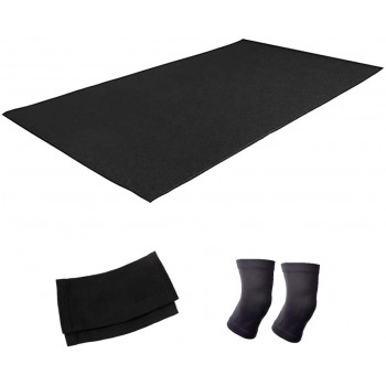 Treadmill Mat for Home Gym Floor Protection Bike Mats Sports Equipment Mat for Bicycle Treadmill Black 30 x 70 Inches - BML8TL615