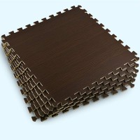 Yes4All Interlocking Exercise Foam Mats – Cover 24 48 & 120 SqFt Multi-Color H. 24 Square Feet 12 Tiles Dark Walnut Wood - B4W84DB61