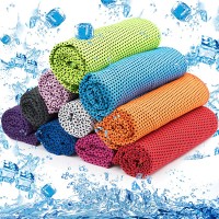 10 Pack Cooling Towel Workout Towel Ice Towel for Neck MENOLY Microfiber Towel Soft Breathable Chilly Towel for Sports Gym Yoga Camping Running Fitness Workout & More Activities32"x12" - B7AK0UNMN