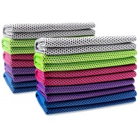 Biange Cooling Towel 40"x 12" for Sports Workout Fitness Gym Yoga Golf Pilates Travel Camping & More - BA847PSF1