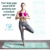 Dr Kalm’s Yoga Towel Low Slip Large Inspirational Teal Design Microfiber Sweat Absorbent Quick Dry for Bikram Hot Yoga Beach Pilates Gym Exercise and Yoga Mat with Handy Hang Loop and Stow Bag - B3QVXX8O6