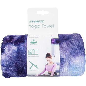 EvriFit Yoga Towel Made of Absorbent Microfiber Soft and Durable 71 Inches by 26.5 Inches Ideal for Bikram Hot Yoga Suitable for All Levels - BPNVP9RRG