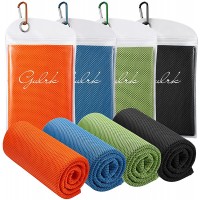 Gulrk Cooling Towels[4 Packs] 40" x 12" Soft Breathable Ice Towel ,Instant Cooling Sports Towel,Microfiber Towel for Gym Yoga Fitness Running Cycling Fishing Camping Climbing & More Activities - B7SW7X9KC