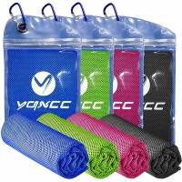 YQXCC 4 Pack Cooling Towel 47x12 Ice Towel for Neck Microfiber Cool Towel Soft Breathable Chilly Towel for Yoga Golf Gym Camping Running Workout & More Activities - BWJMRE3HG