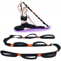 5BILLION Yoga Stretching Strap Cotton Exercise Band with Multiple Grip Loops for Hot Yoga Physical Therapy Greater Flexibility & Fitness Workout 1.6 W x 6.7' L… - BZLPE10DD