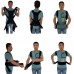 Back Support with 2 pcs Steel for Posture Corrector and Adjustable Double Pull Shoulder Back Support Belt S-XXL by Aofit M Black - BANH9KTZU