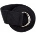 Crown Sporting Goods 8' Cotton Yoga Strap with Metal D-Ring Black - BF19ATH5Y
