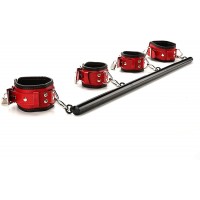 exreizst 3 in 1 Black Spreader Bar with 4 Adjustable Red Straps Aid Traning Set - BP58A2VSG