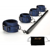 exreizst Adjustable 3 in 1 Black Spreader Bar with 4 Adjustable Blue Straps Expandable Tool Kit - B211XDOOT