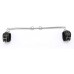 exreizst Expandable Silver Spreader Bar with 2 Premium Soft Pad Black Leather Straps Adjustable Sports Aid Training Tools Set - B796ABTGF