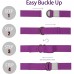 GymWer Yoga Strap 8 Feet Purple Yoga Stretching Strap with Extra Safe Adjustable D-Ring Buckle Thick Durable Cotton Exercise Strap for Stretching General Fitness Flexibility and Physical Therapy - BT3TZWORU