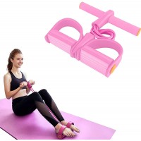 Pedal Resistance Band Elastic sit up Bands 4-Tube Pull Rope Multifunctional Tension Rope Body Trainer x Bodybuilding Equipment for Abdomen Arm Yoga Stretching Slim Training - BAVCZJOF5