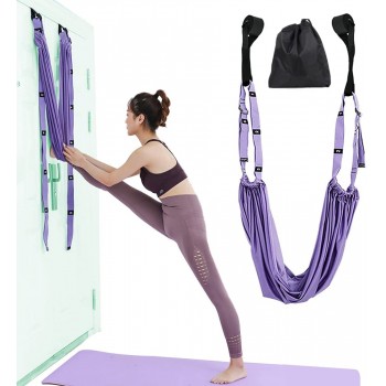 Yoga Strap Waist Back Leg Stretch Fitness Strap Adjustable Yoga Exercise Band Door Anchor Back Bend Split Inversion Strap for Ballet Yoga Fitness Dance Gymnastics - BGOP46LUO