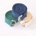 Yoga Straps Superior Non-Stretch Cotton Twill with Metal D-Ring Buckle 6 Feet Forest Green - BXUGZFTNK