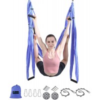 Aerial Yoga Swing Set Yoga Hammock Trapeze Sling Inversion Tool for Indoor Home Fitness Purple - B834UL9CZ