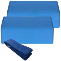 Gecheer Yoga Blocks and Strap Set High Density EVA Foam Yoga Bricks for Yoga Fitness Pilates Stretching - B0D3BZMV2