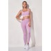 Knitted shaping sexy leisure sports yoga fitness clothing 2-piece suit - B6SOJA53H