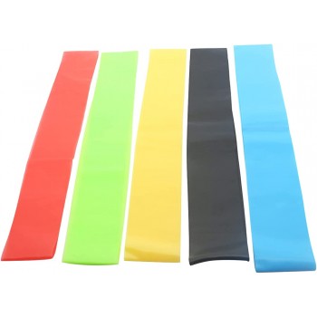 Resistance Band 5-Piece Resistance Band for Legs and Buttocks Sports Resistance Band Suitable for Home Fitness Yoga Stretching and Strength Training Yellow Blue Red Green Black - BQD8FN68M
