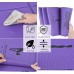 Foldable Thick Yoga Mat for Women Non Slip Exercise Mat for Home Gym Travel Yoga Set With Stretch Strap for Yoga Pilates and Fitness - BUT85N3VX