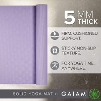 Gaiam Reversible Yoga Mat Premium 5mm Thick Exercise & Fitness Mat for Yoga Pilates & Floor Workouts 68" x 23.5" x 5mm - BHQS81E19