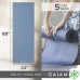 Gaiam Yoga Mat Premium 5mm Solid Thick Non Slip Exercise & Fitness Mat for All Types of Yoga Pilates & Floor Workouts 68 x 24 x 5mm - BWI9C0W2S