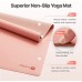 KEEP Yoga Mat- Premium 3mm Thick Travel Mat Non Slip Anti-Tear Fitness Natural Rubber Mat for Hot Yoga Pilates & Stretching Home Gym Workout - B76QZJ5LP