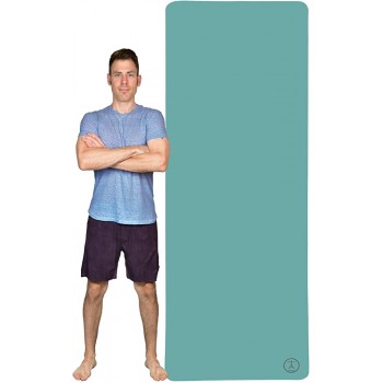 Tatago Extra Long Yoga Mat for Men & Women-84x30-Natural Rubber Non Slip Long & Wide Pilates Mat -The Perfect XL Hot Yoga Mat AB Mat or Gym Mats for Home Workout Mat for Home.-Wonderful Large Exercise Mat for Kids too! - BM9USYDD4