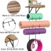 Yoga Mat Holder Wall Mount Yoga Equipment Accessories Organizer at Home Gym Yoga Mat Storage Rack with Floating Shelf and 3 Hooks Wall Rack Storage for Yoga Mats Foam Roller and Resistance Bands - BTNAZE0P4
