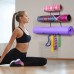 Yoga Mat Holder Wall Mount Yoga Mat Rack Storage Home Gym Accessories With 4 Hooks for Hanging Yoga Strap and Foam Roller Resistance Bands at Fitness Class or Home Gym - BK3NWL5E3