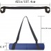 1Pcs Black Adjustable Yoga Mat Strap Multi-Purpose Straps Easy-Cinch Yoga Mat Sling for Carrying Training Equipment 62inch Yoga Mat Not Included - BGDUFDFOM