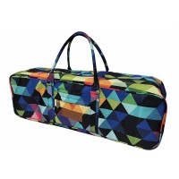All-in-one Yoga Mat Bag with Pocket and Zipper Patterned Canvas - BE06Z1PZH
