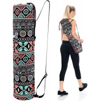 Anpress Yoga Mat Bag Yoga Mat Carrier Sling Bag for Women Men Yoga Carry Bag Fit Most Size Mats Exercise Yoga Mat Bag with Adjustable Strap Zipper Functional Storage Pockets - BMQXZQ7O0