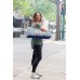Brooke & Jess Designs Cute Trendy Modern Striped Gym Yoga Mat Tote Bag for Women Workout Tote That Carries Mat Fitness Tote Bag for Women Gym Tote Bag Navy Striped Mat Bag - BP3EZ539L