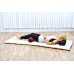 LEEWADEE Small Yoga Bolster Pilates Supportive Roll Cushion Neck Pillow Eco-Friendly Organic and Natural 21.5x6x6 inches Kapok - BT4JXV9KB