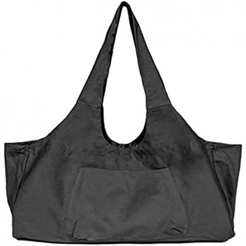 LILYZUU Large Yoga Mat Bag Multi-Purpose Gym Bag Yoga Mat Tote Sling Carrier with Side Pocket Fits Most Size Mats Black - B54Q472CN