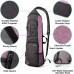 Warrior2 Yoga Mat Holder Carrier Yoga Backpack Fits 1 2 Inch Thick Mat Large Pockets & WaterBottle Holders | Full Zip Yoga Mat Carrying Bag for Women Men Gym Sport Travel Bike YogaAccessories - B7PC79XDA