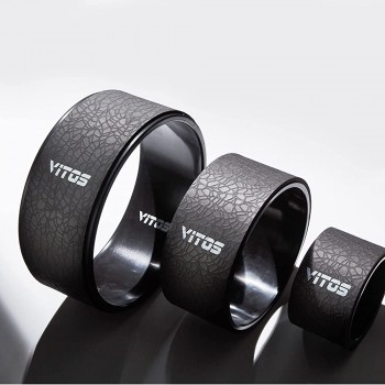 Vitos Fitness Yoga Wheel Roller | for Extreme Yoga Pose Stretching and Improving Back Bend Deepen Practice Release Tight Muscles - B4PSVL06I