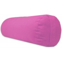 YogaAccessories Supportive Round Cotton Yoga Bolster - B4Z9XISNS