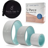 Zenith Yoga Co Yoga Wheel Set of 3 Yoga Wheel Set is Great for Back Pain Relief Stretching and Assisting with Yoga Poses Deepen Your Yoga Practice with Foam Yoga Roller Kit 6 10 13 inch - BTTTO0KR6