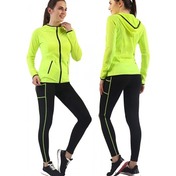 Active Wear Sets for Women -Workout Clothes Gym Wear TracksuitsYoga Jogging Track Outfit Legging Jacket 2 Pieces Set - B6VBKLY0P