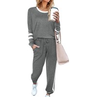 Aloodor Sweatsuit for Women 2 Piece Outfits for Womens Crewneck Sweatshirts Pullover - B6RU35HA2