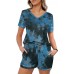 Bofell Two Piece Outfits for Women Lounge Sets Tie Dye Short Sleeve with Pockets - BZI3HUVF5