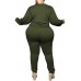 Brimisal Women Tracksuit Plus Size Solid 2 Pieces Active Sweatsuit Long Sleeve Pullover & Drawstring Sport Outfits Sets - B0P31EVNF