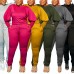 Brimisal Women Tracksuit Plus Size Solid 2 Pieces Active Sweatsuit Long Sleeve Pullover & Drawstring Sport Outfits Sets - B0P31EVNF