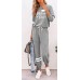 ETCYY Women's Two Piece Outfits Sweatsuit Set Long Pant Pajamas Lounge Set Workout Athletic Tracksuit Jumpsuits Romper - BWAYXJKGS