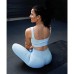 Jetjoy Exercise Outfits for Women 2 Pieces Ribbed Seamless Yoga Outfits Sports Bra and Leggings Set Tracksuits 2 Piece - BD1GNG092